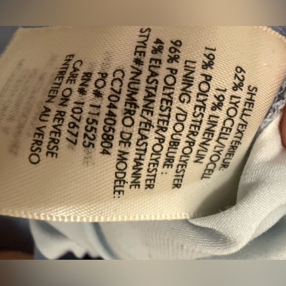 Alice + Olivia Linen Cristal Wide Leg Jumpsuit in Light Chambry - Picture 12 of 16